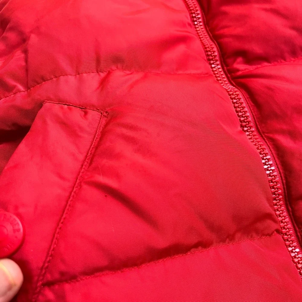Vintage Eddie Bauer Womens Red Goose Down Puffer Vest‎ Quilted Sz Small WPL 9647